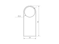 Держатель рейлинга модерн хром