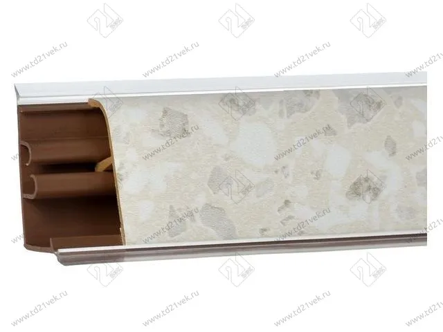 Плинтус для столешниц "белые камушки"  3,0 м ПВХ LB-381-6024   (№476/6071/387/332) <1/20> 1