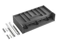 Мультиящик двойной выдвижной, в базу 600мм, 564х470х226 мм, Encanto, нагрузка 35 кг, серый