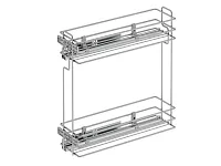 S-2426-C Бутылочница 200, Starax, 2-х ярусная, направляющие Blum Tandem, (151х475х495 мм), частичное выдвижение, левая