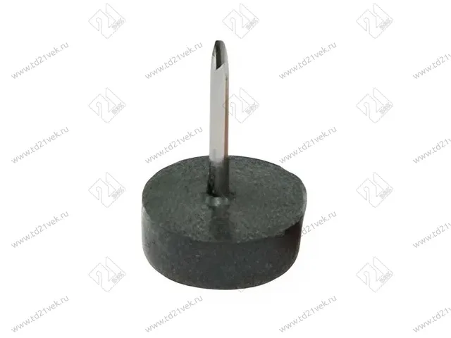 Подпятник с гвоздем d15*h24мм, Стандарт, гвоздь-2мм, чёрный 1