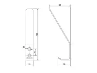 Крючок-вешалка № 3, цинк <150>