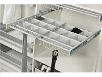 S-6326-G Полка Starax с ячейками, с боковым креплением, 600 мм (555-575х510х100), серый