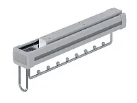 S-6724-W Вешалка для одежды, Starax, (80х460х150 мм), с доводчиком, белый