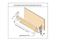 107-01-09-302 Механизм для обувниц Mesan, односекционный с дюбелями, пластик, белый <40>