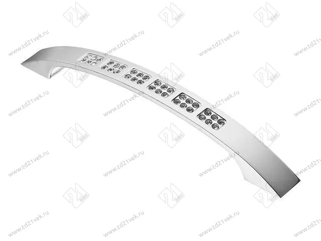 CRL04-128 Ручка-скоба с кристаллами, хром <50/250> 1