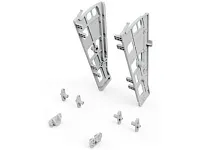 107-01-09-302 Механизм для обувниц Mesan, односекционный с дюбелями, пластик, белый <40>