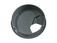 Заглушка кабель-канала, пластиковая, круглая, d=60 мм, серая