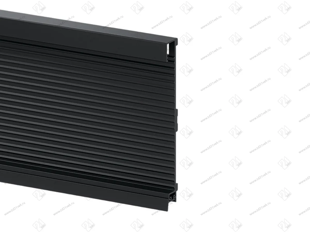 Цоколь с подсветкой 3м, черный матовый, H100/4000К, рефленый, комплект: LED лента SMD+рассеиватель+коннектор 1