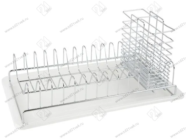 LF-139 Посудосушитель настольный с поддоном (383х295х193) хром/белый <1/12> 1