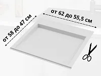 S-2262-W Поддон гигиенический под мойку Starax в базу 600мм (620x580x40) белый