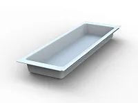 105-83-04-302 Лоток для столовых приборов Mesan TrayBond, 1 отдел,  (Ш157хГ480-444хВ45) белый <5/80>