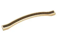 Скоба "Оскар" со стразами 5348-04/128 (мат.золото) <30/180>