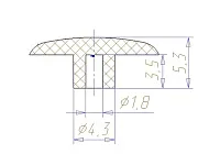 Заглушка для конфирмата, черный матовый, 1 упак.=1000 шт.