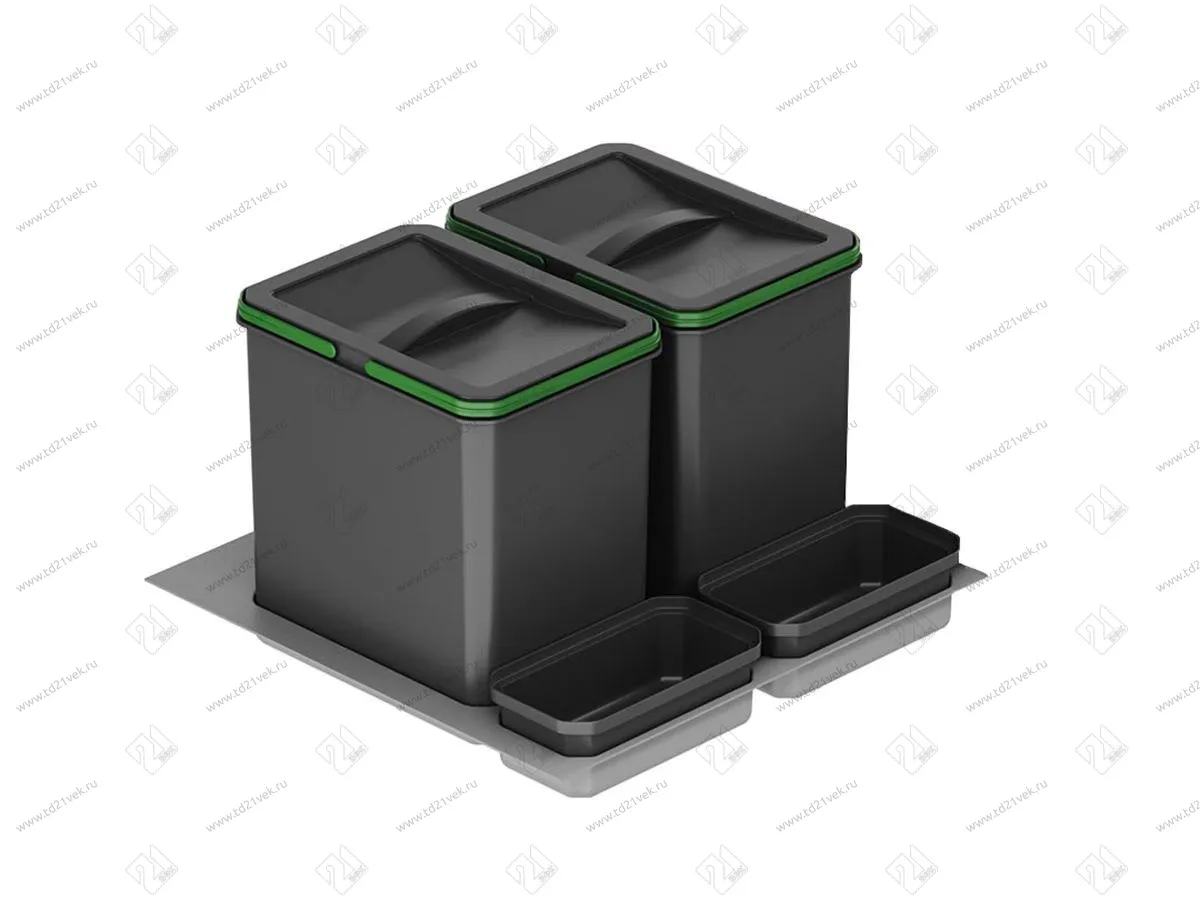 S-2532-A Система сортировки в базу 600 мм, Starax Order, 2 ведра, антрацит 1