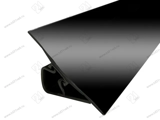 Плинтус для столешницы гибкий, черный глянец, 3 метра, Аврора 23, в комплекте заглушки и уголки 1