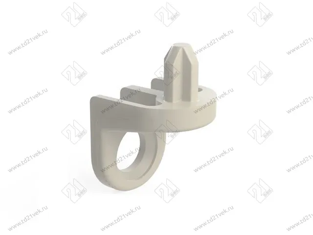 103-02-09-302 Полкодержатель Mesan с фиксатором(под саморез)(нагр.25кг/м2) белый <1000> 1