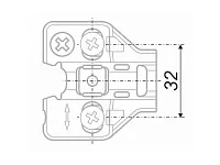 H5030 Планка с эксцентриком с евровинтом для NEO (H=0 мм) <400>