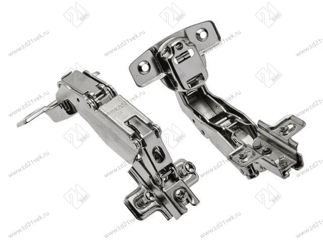 ZP-KT165H2BE Петля угловая 165 накладная GTV без евро, с отв. пл., 45/35 мм, Н2 сталь, <100> 1