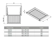S-6410-A Брючница в базу 600 мм, экокожа, Starax, (564x470x60 мм), антрацит