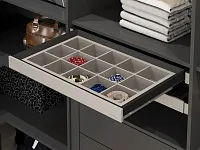 S-6420-A Ящик для аксессуаров в базу 600 мм, экокожа, Starax (564x470x95 мм), антрацит