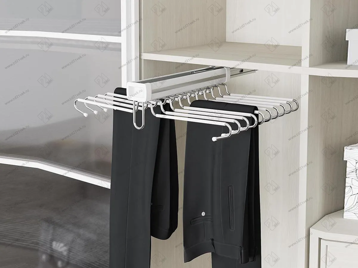 S-6723-W Брючница в базу 700 мм, Starax, (610х460х145 мм), алюминий, хром 1