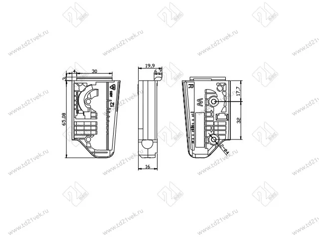 Навес мебельный регулируемый, ABS, правый, пластик, белый 3