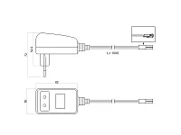 06.800.01.348 Адаптер питания стабилизированного напряжения для зарядных устройств, max 24Вт, 12V IP20, черный