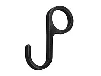 R-KR-D BL Крючок на рейлинг несъемный, черный матовый <50/500>