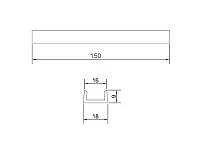 Торцевая заглушка 150мм, ваниль <50>