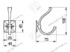 WZ-MADRYT-20M мебельный крючок MADRYT , черный матовый  <15> превью 2