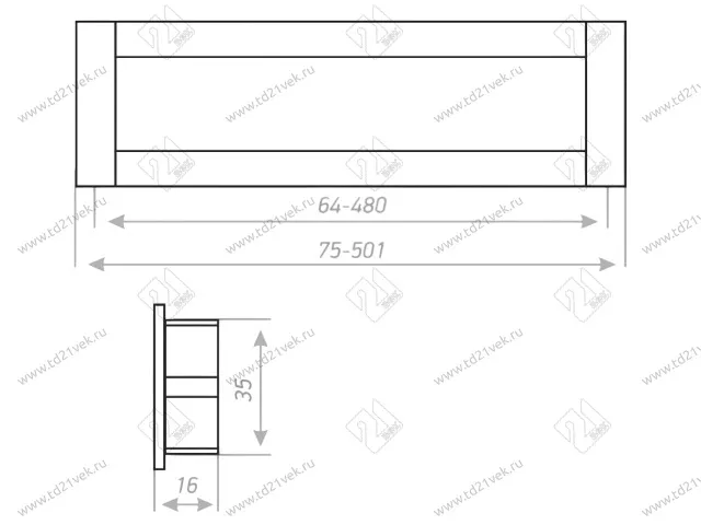 Ручка-раковина 96мм (L109мм) черный матовый 2