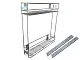 Бутылочница для кухни 150 мм (100x460x480мм) c шариковыми направляющими без доводчика, h35 мм