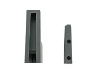 Пластиковый крючок, однорожковый, матовый хром