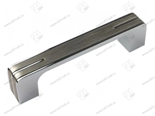 RS267CP/BSN.4/160 Ручка-скоба 160 мм атласный никель/хром <25> 1