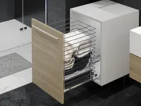 S-8052-C Корзина для белья в базу 350 мм, Starax, с нижним креплением, (290х470х550 мм), хром