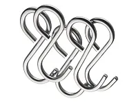 Комплект крючков малых несъемных для рейлинга, 5 шт., хром