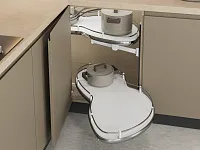 S-3104-C Волшебный угол "Лепесток" в базу 400 мм, Starax, (800х400х600 мм), правый, хром