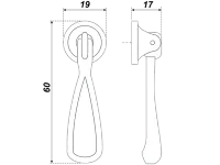 RC041AB.4 Ручка-кнопка, старинная латунь <50>