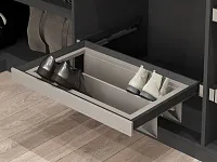 S-6435-A Обувница в базу 600, экокожа, Starax (564x470x190 мм), антрацит