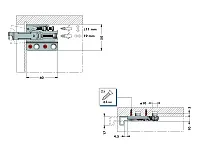 Навес усиленный до 140 кг (1 компл.= 2 навеса, 2 площадки, 2 заглушки белые, саморезы), P3704
