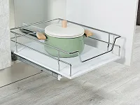 S-2612-C Выдвижная корзина на распашной фасад в базу 400, Strarax, направляющие Blum Tandem, (360-380х490х160 мм)