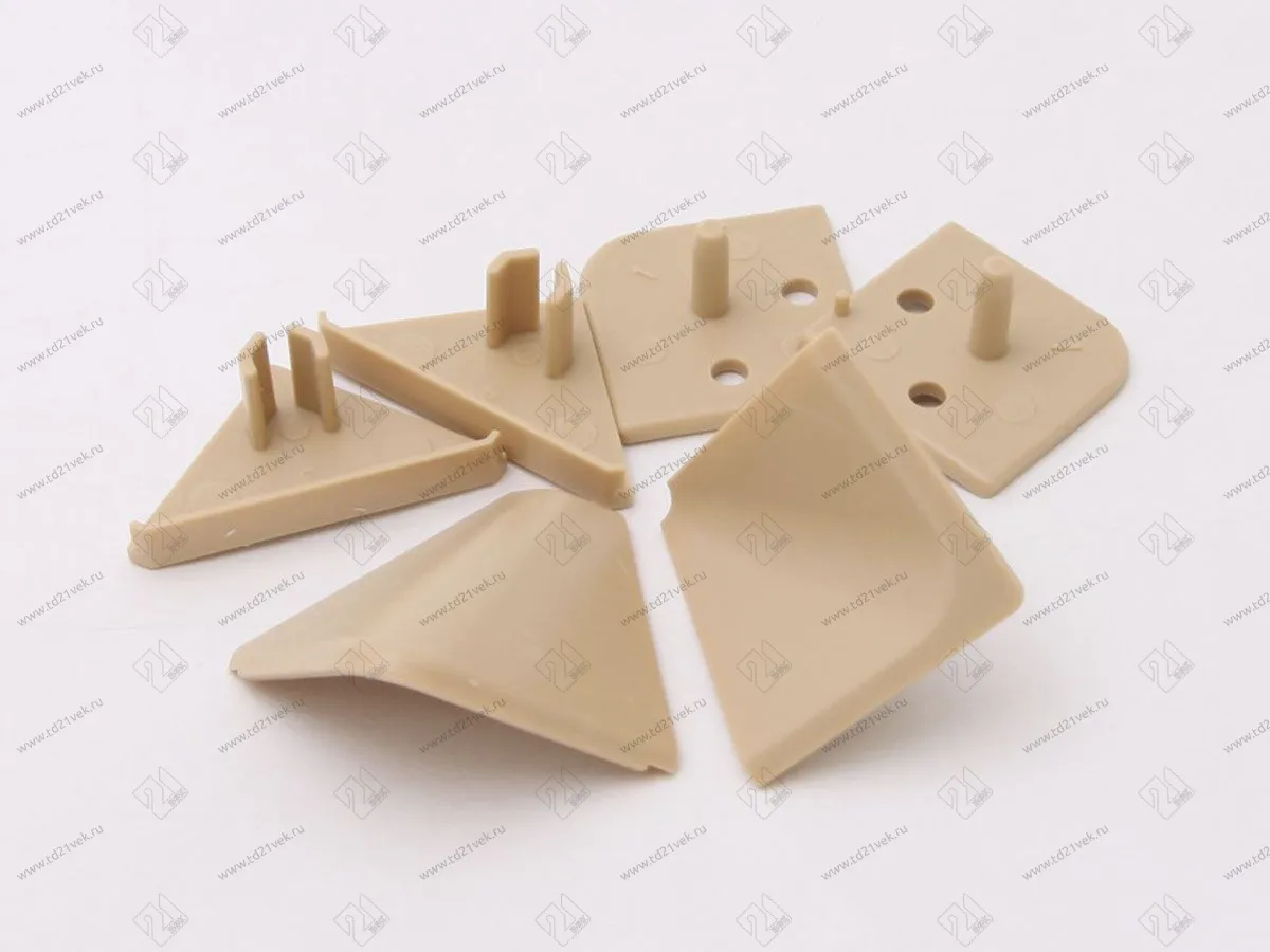 Ком-т заглушек к плинтусу Комфорт, бежевый <200> 1