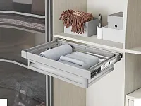 S-6221-G Корзина для одежды в базу 400 мм, (350-380х470х160 мм), серый