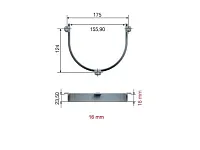 105-91-11-302 Ограничитель Mesan (вертикальный) для сифона U-образный 220мм, белый