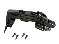 Петля угловая 165°, 48мм, планка Н=2, 3D, CLIP-ON, 4 самореза, с доводчиком, черный