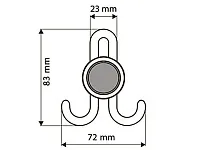 Крючок ОСКАР 15.101-02-12 (м.ник/бук)<30/360>