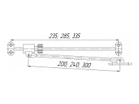 Кронштейн с тормозом, барный, В235хL200 мм 168-00, малый