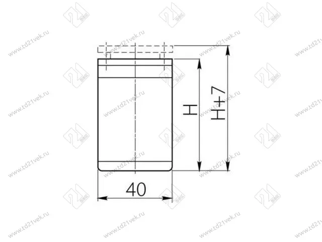 NM-DAP77-150 Опора GTV, dap-77 150мм Fi 40, (00177),алюминий,<100> 3