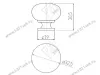 GS-BERGA-1-10 Ручка стальная (кнопка) BERGAMO белый глянец <25> превью 2